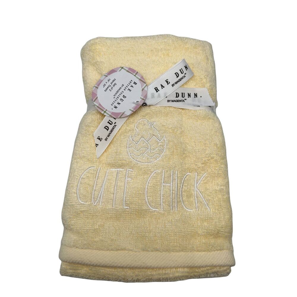 Rae Dunn Cute Chick Hand Towels 2 Pack